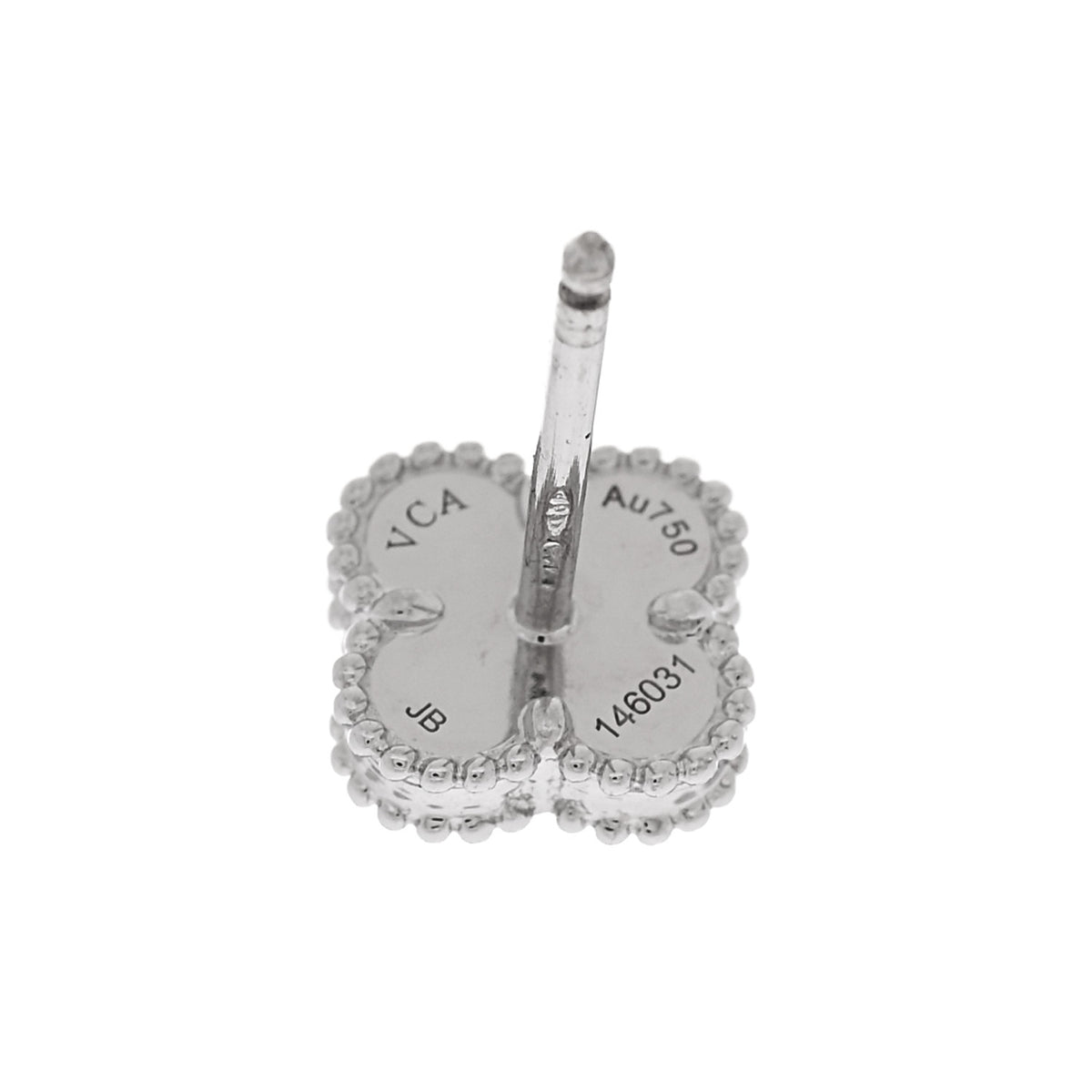 18K White Gold Mother of Pearl Sweet Alhambra Earrings