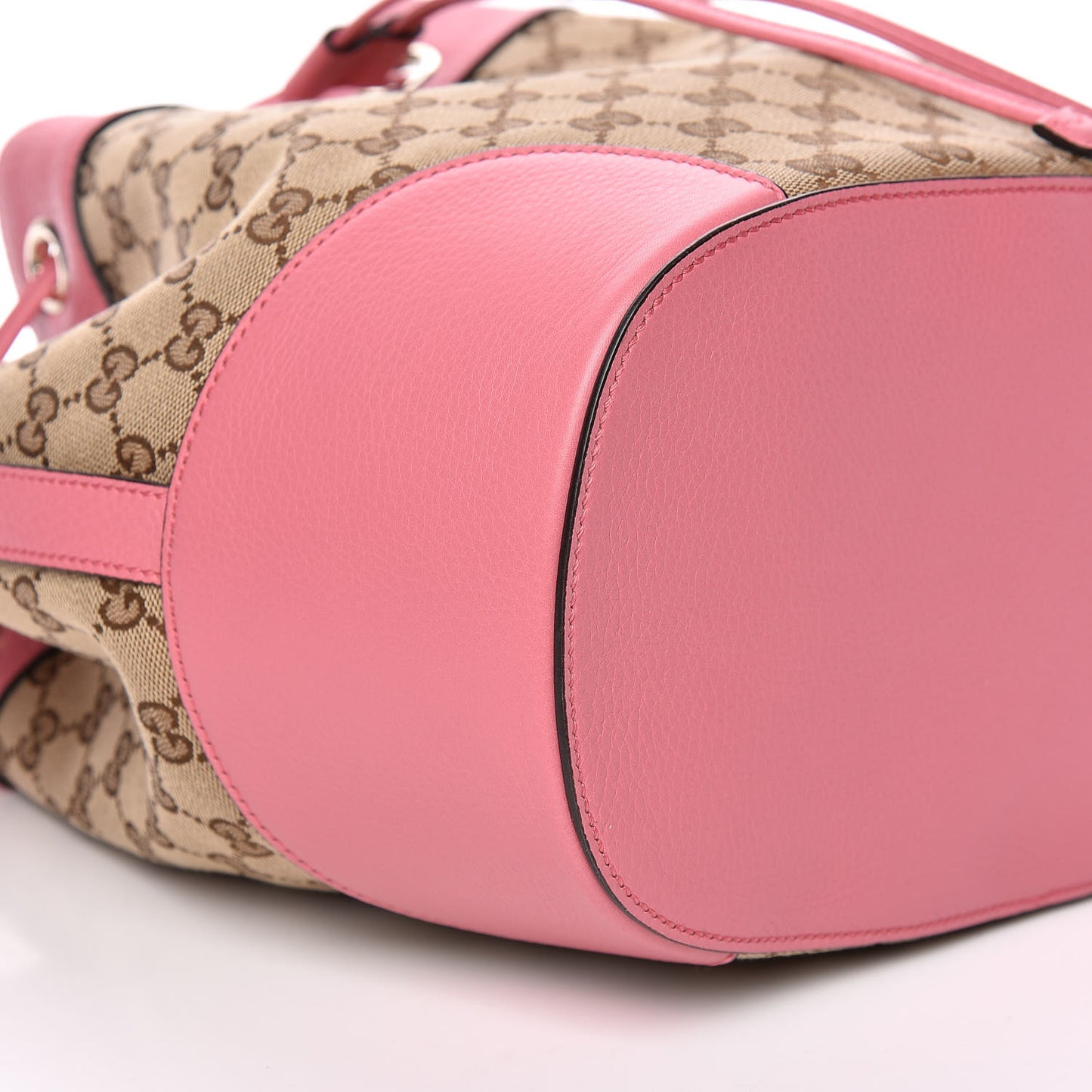GG Monogram Calfskin Bucket Bag Pink