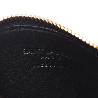 Saint Laurent Calfskin 5 Fragments Zip Pouch Card Holder Black 6 of 12