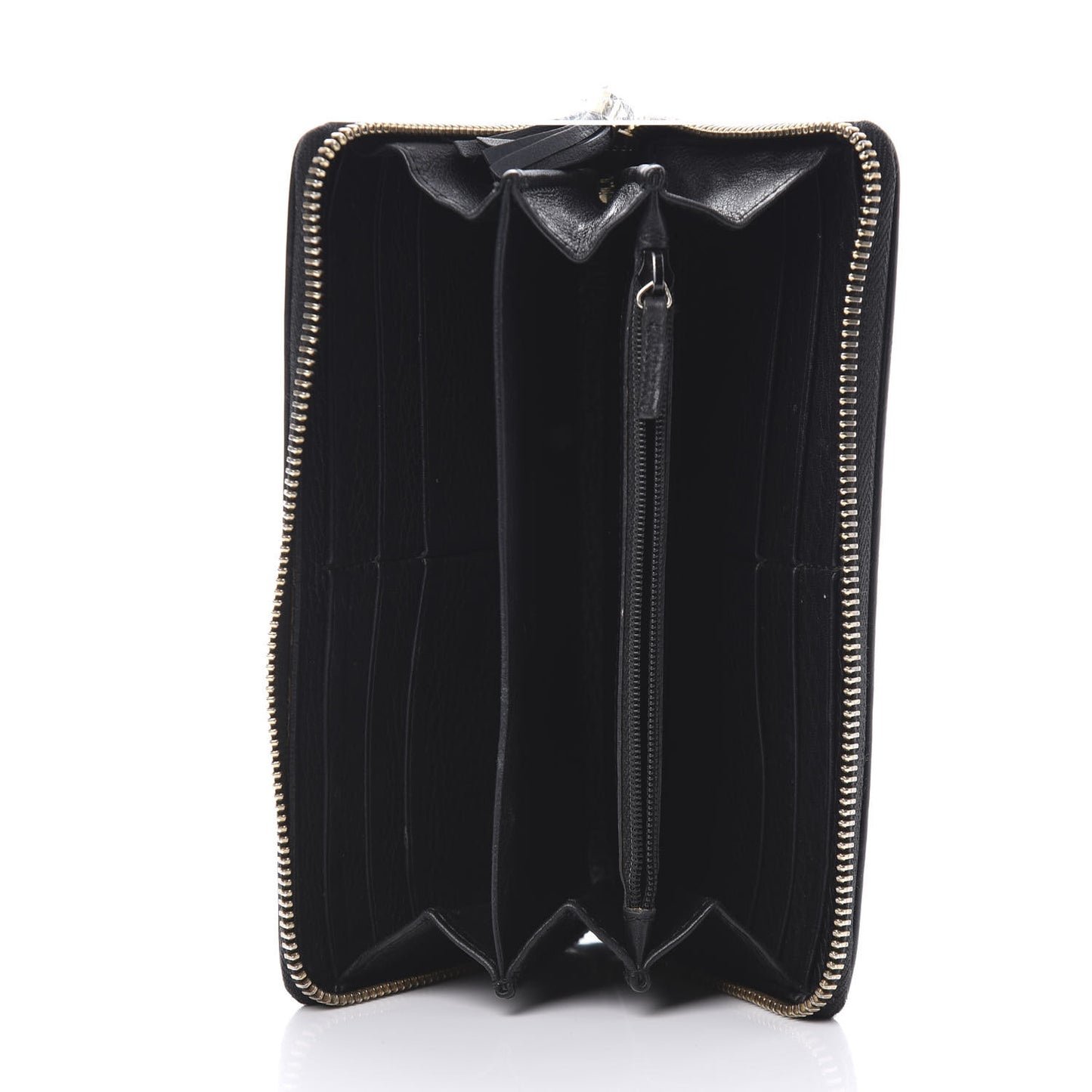 Calfskin Soho Zip Around Wallet Black