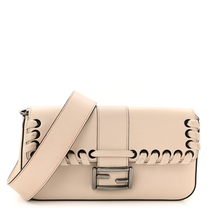 Fendi Vitello Dolce Lace Up Baguette Camelia 1 of 11