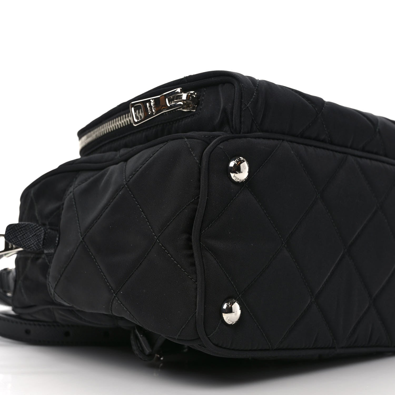 Prada Nylon Tessuto Impuntu Quilted Backpack Black 9 of 10