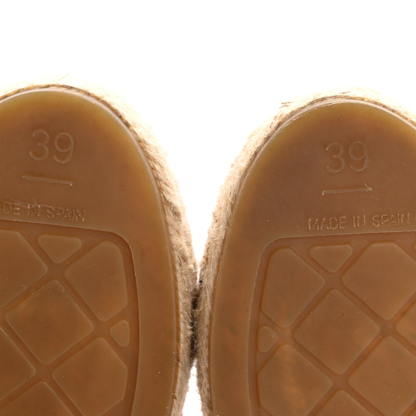 Lambskin CC Espadrilles 39 Beige Black