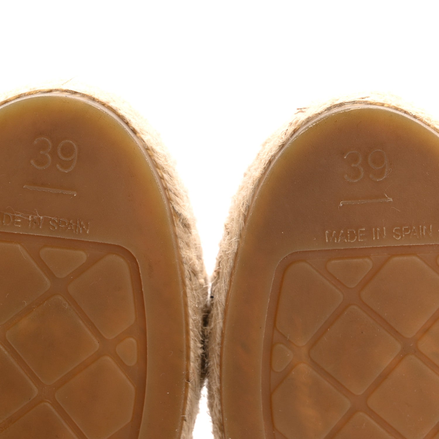 Chanel Lambskin CC Espadrilles 39 Beige Black 7 of 10