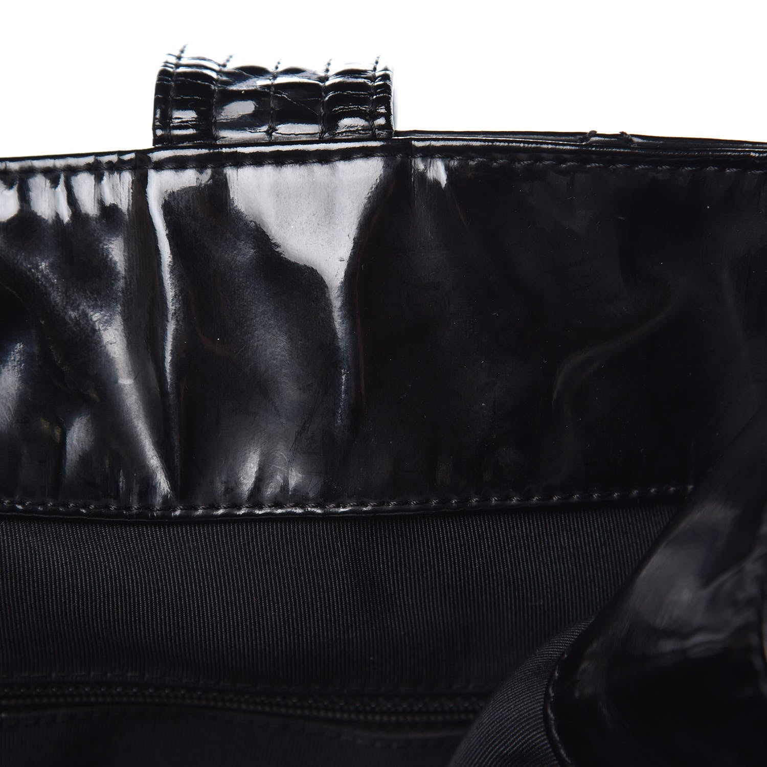 Chanel Vinyl Quilted CC Small Expandable Tote Black 8 of 12
