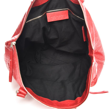 Balenciaga Agneau Classic Hardware Mens Oversize Top Handle Bag Flame 5 of 17