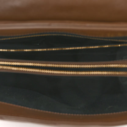 Saint Laurent Calfskin Y Quilted Monogram Medium Loulou Chain Satchel Soil Brown 5 of 10