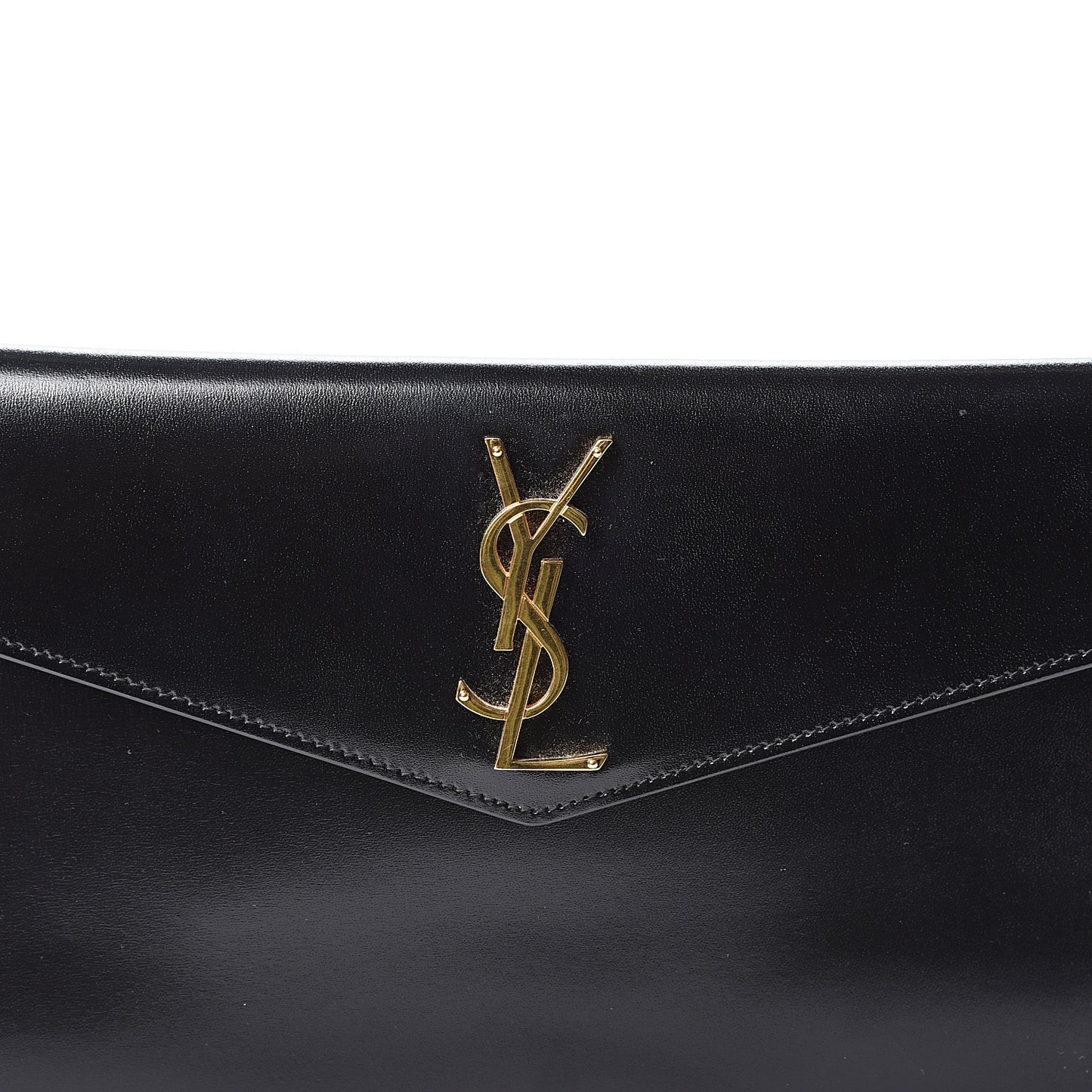 Smooth Shiny Calfskin Monogram Uptown Pouch Black