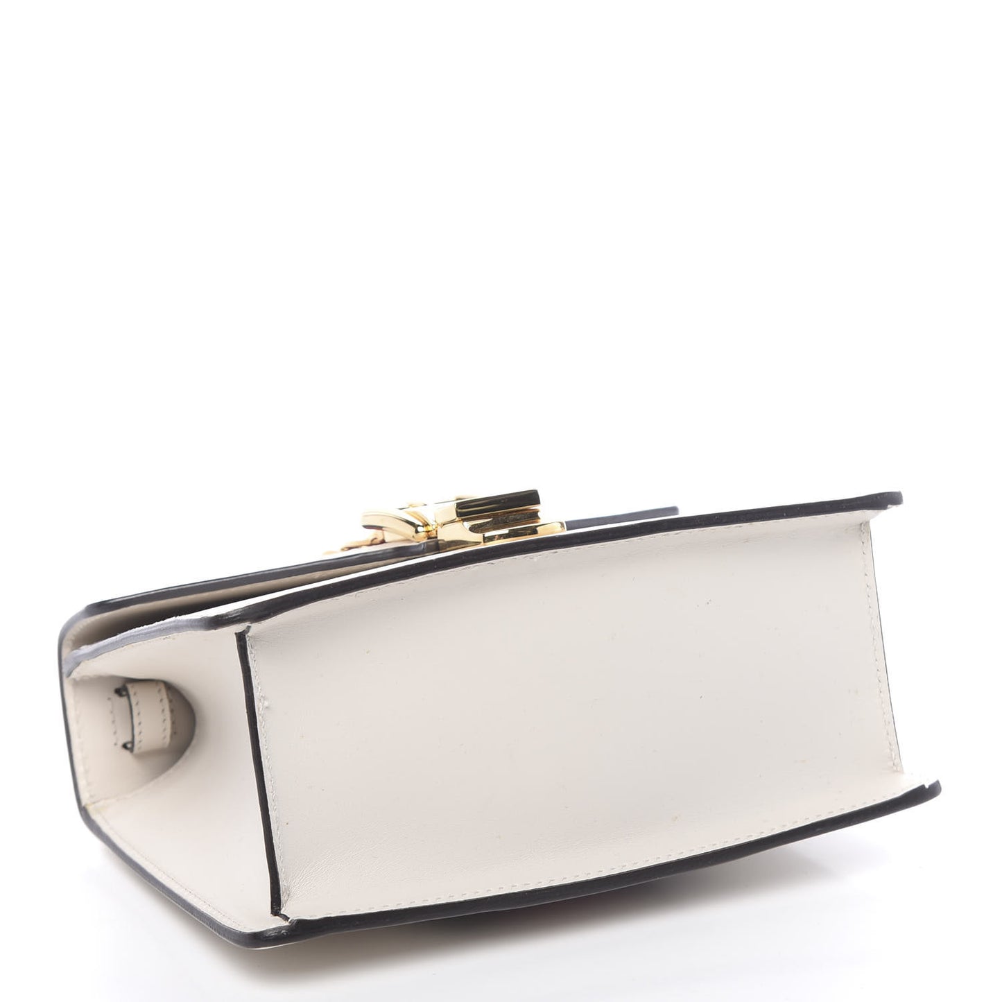 Calfskin Mini Sylvie Top Handle Bag White