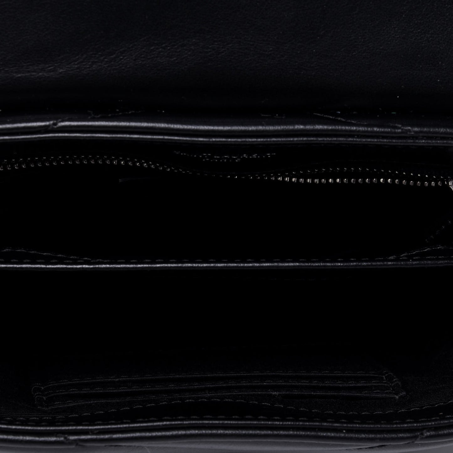 Calfskin Y Quilted Monogram Toy Loulou Crossbody Bag Black