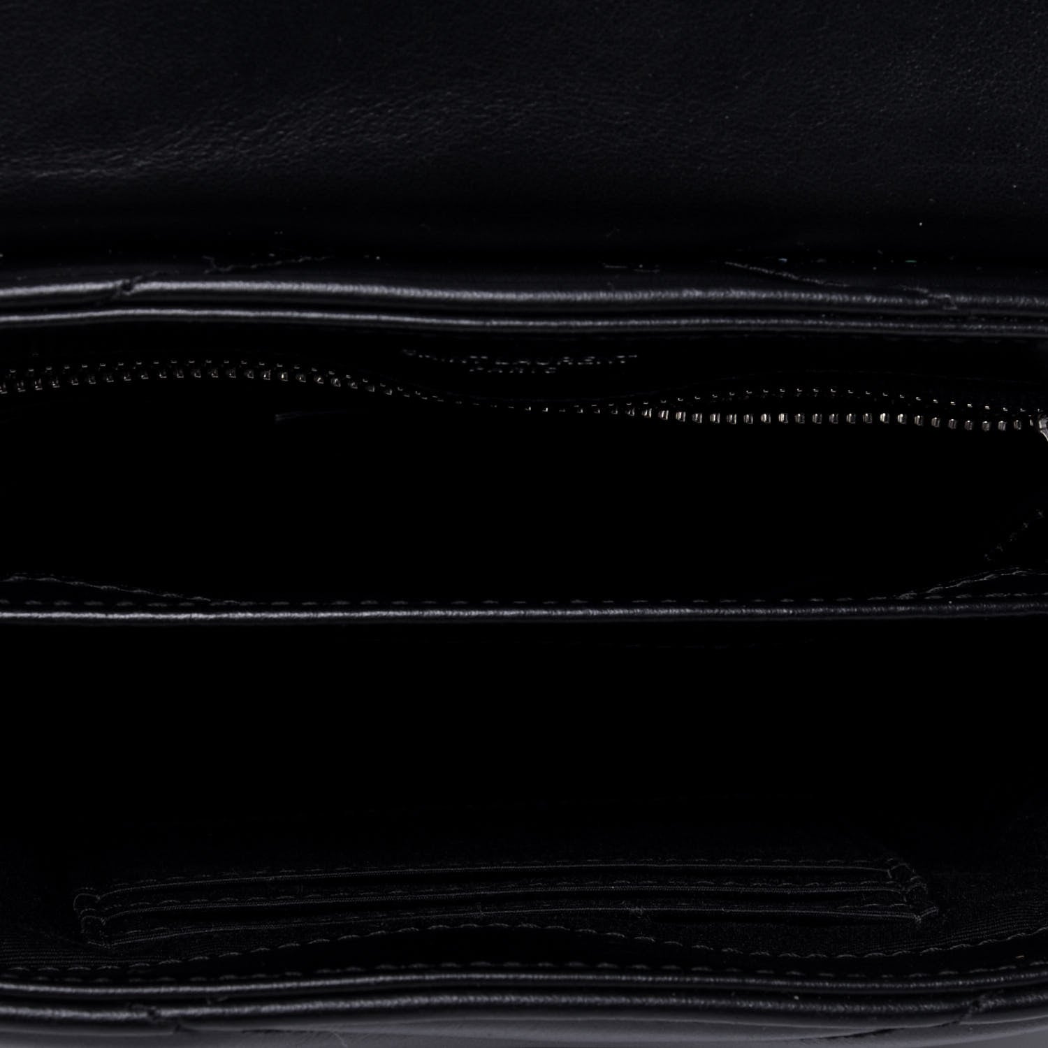 Saint Laurent Calfskin Y Quilted Monogram Toy Loulou Crossbody Bag Black 5 of 13