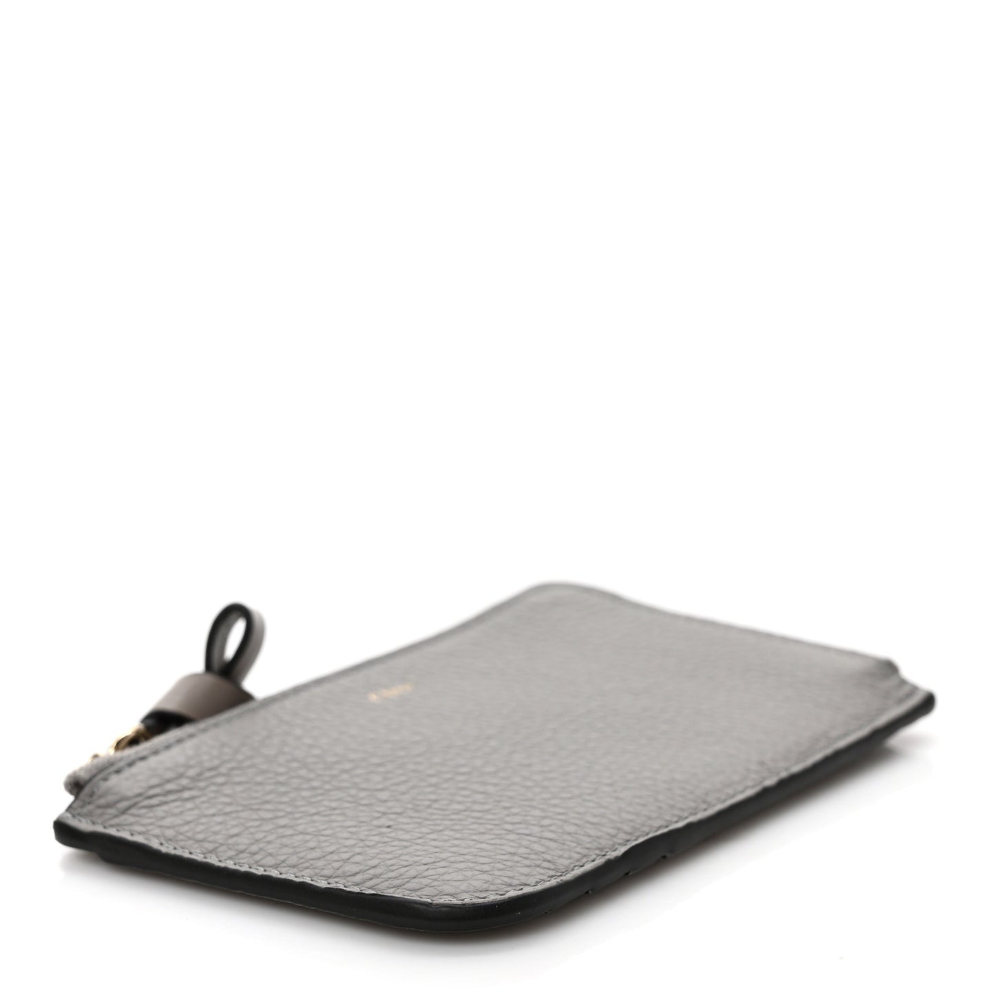 Calfskin Alphabet Purse Wallet Cashmere Grey