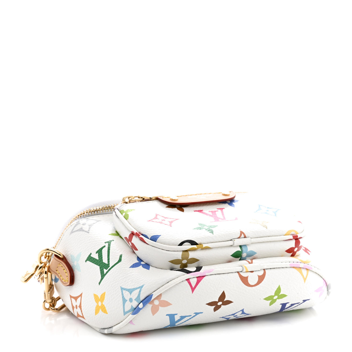 LV X TM Monogram Multicolor Mini Bumbag White