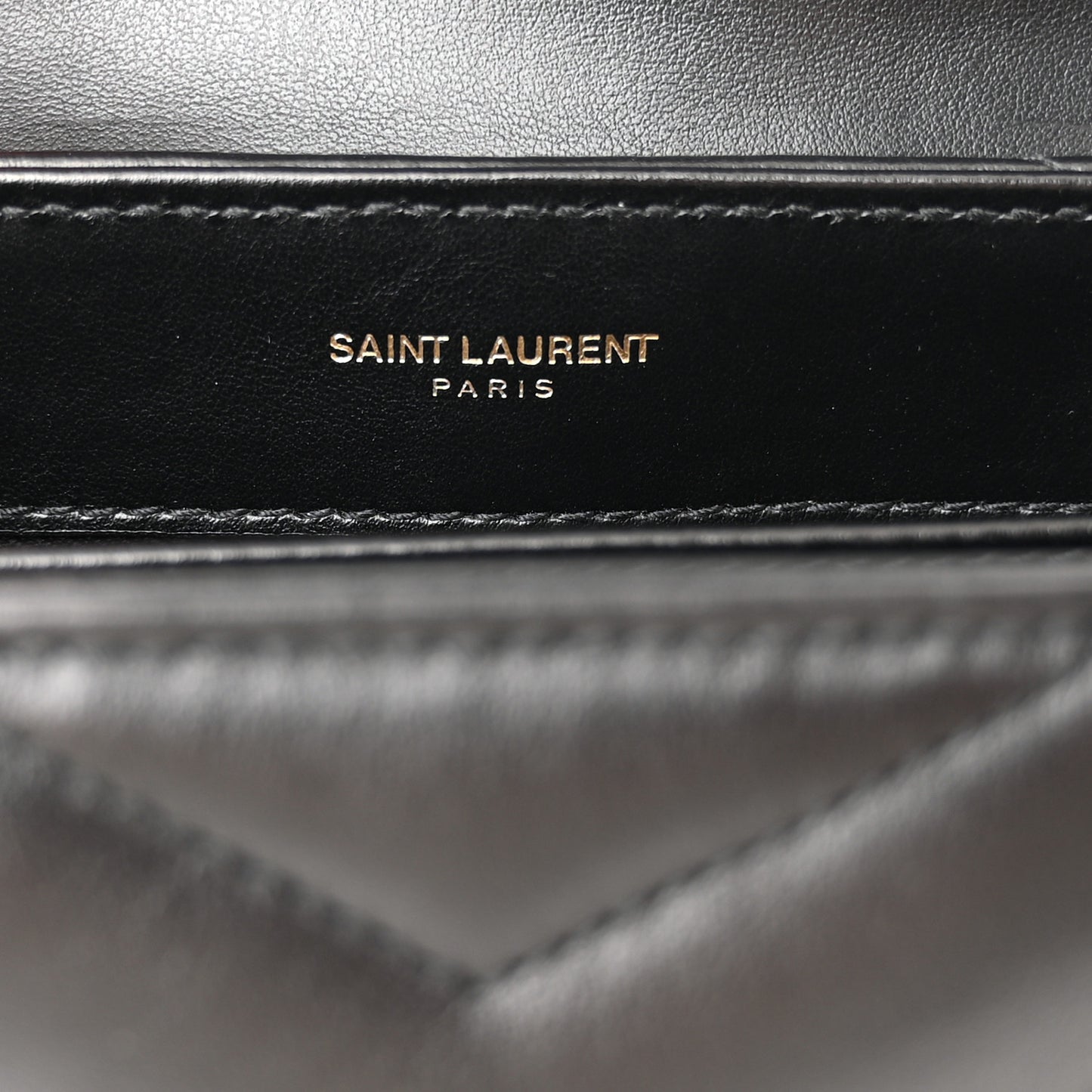 Calfskin Y Quilted Monogram Toy Loulou Crossbody Bag Black