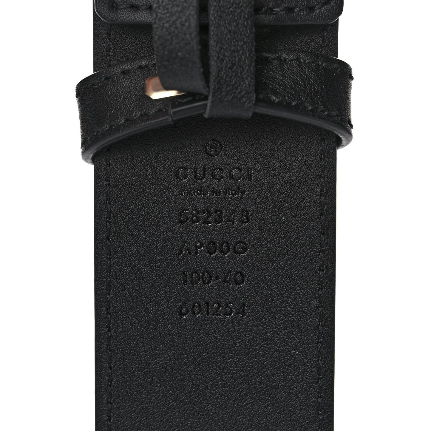 Moon Calfskin Scales Double G 40mm Belt 100 40 Black