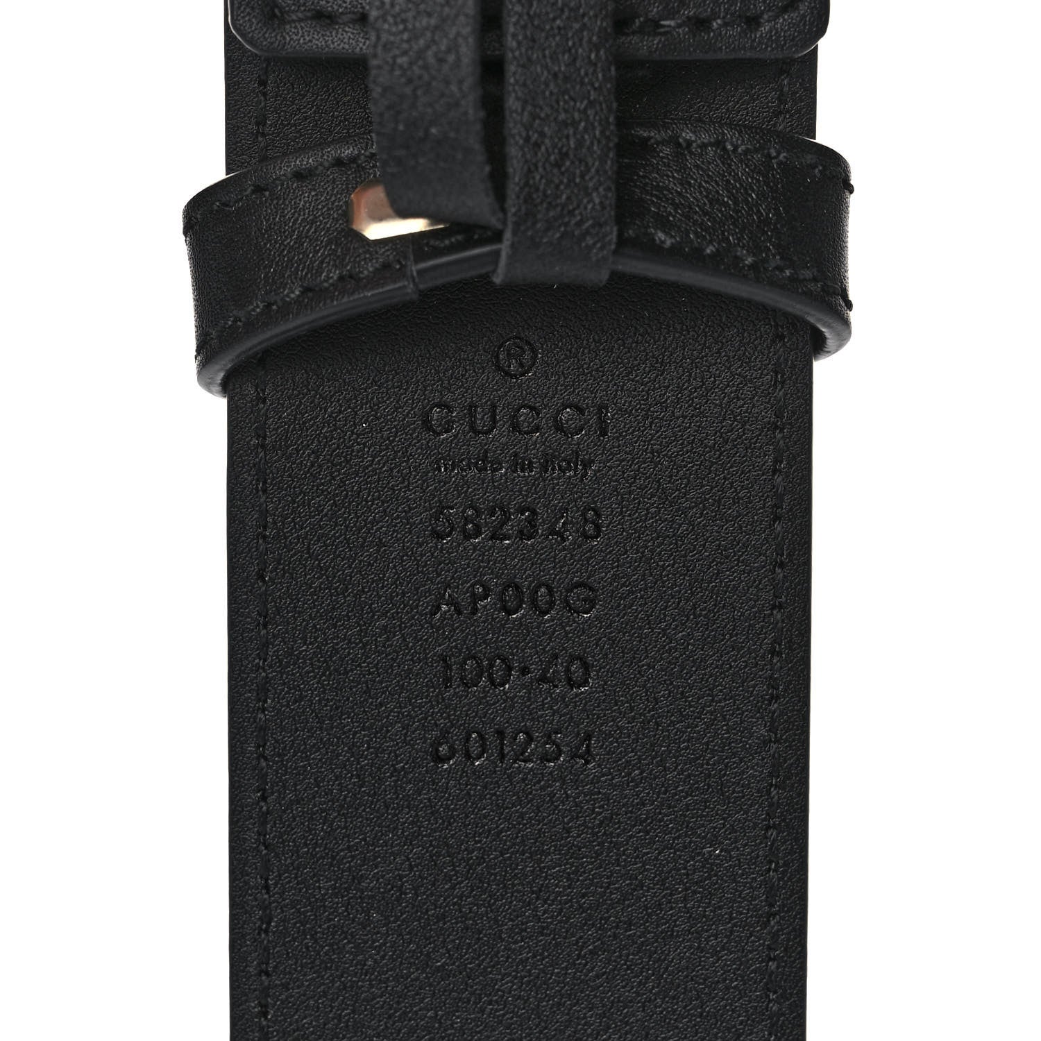 Gucci Moon Calfskin Scales Double G 40mm Belt 100 40 Black 3 of 4