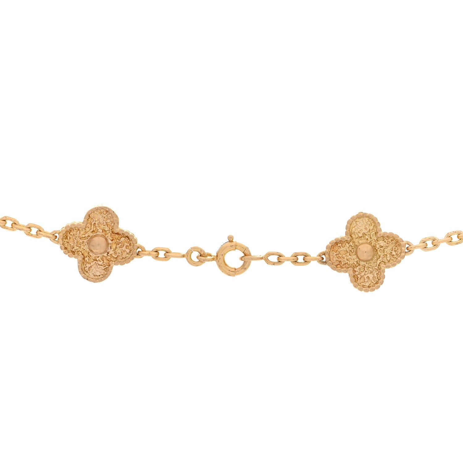 Van Cleef & Arpels 18K Yellow Gold 20 Motifs Vintage Alhambra Necklace 4 of 4