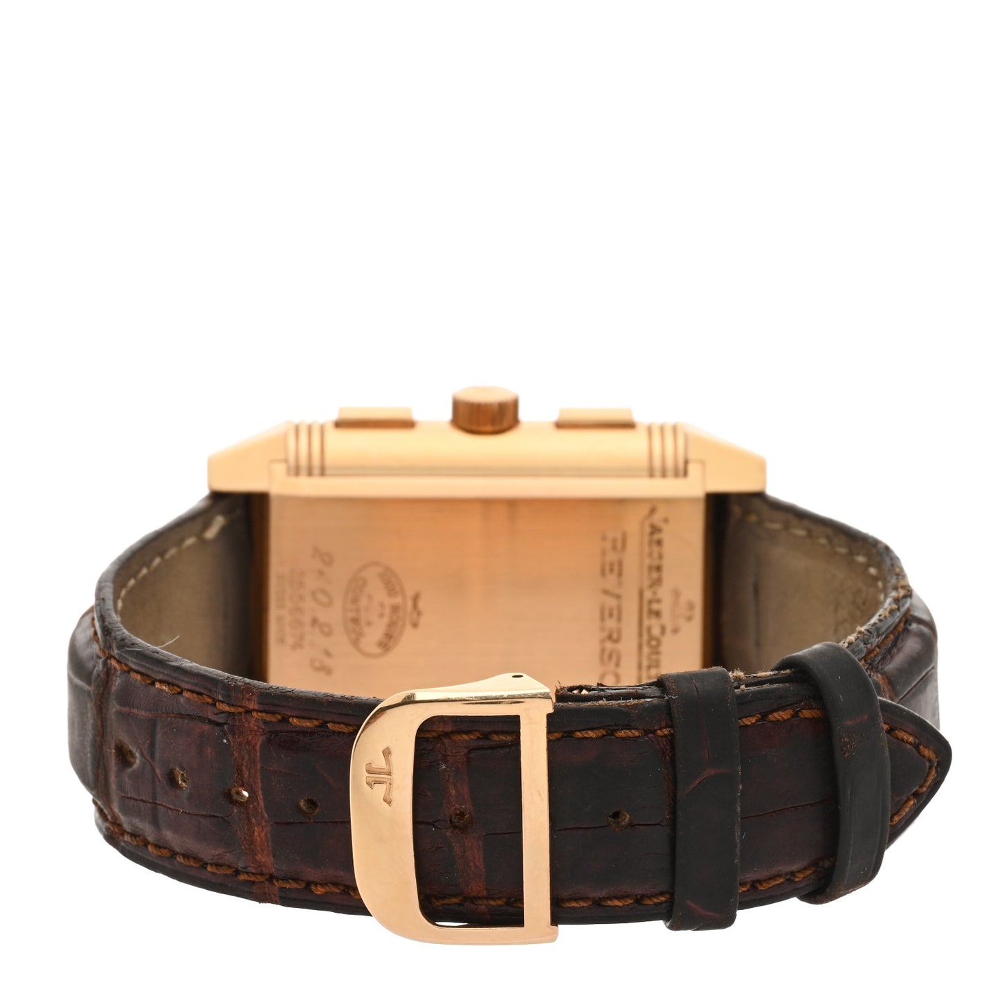 18K Rose Gold Alligator 29mm Reverso Grande GMT Manual Winding Watch Q3022420