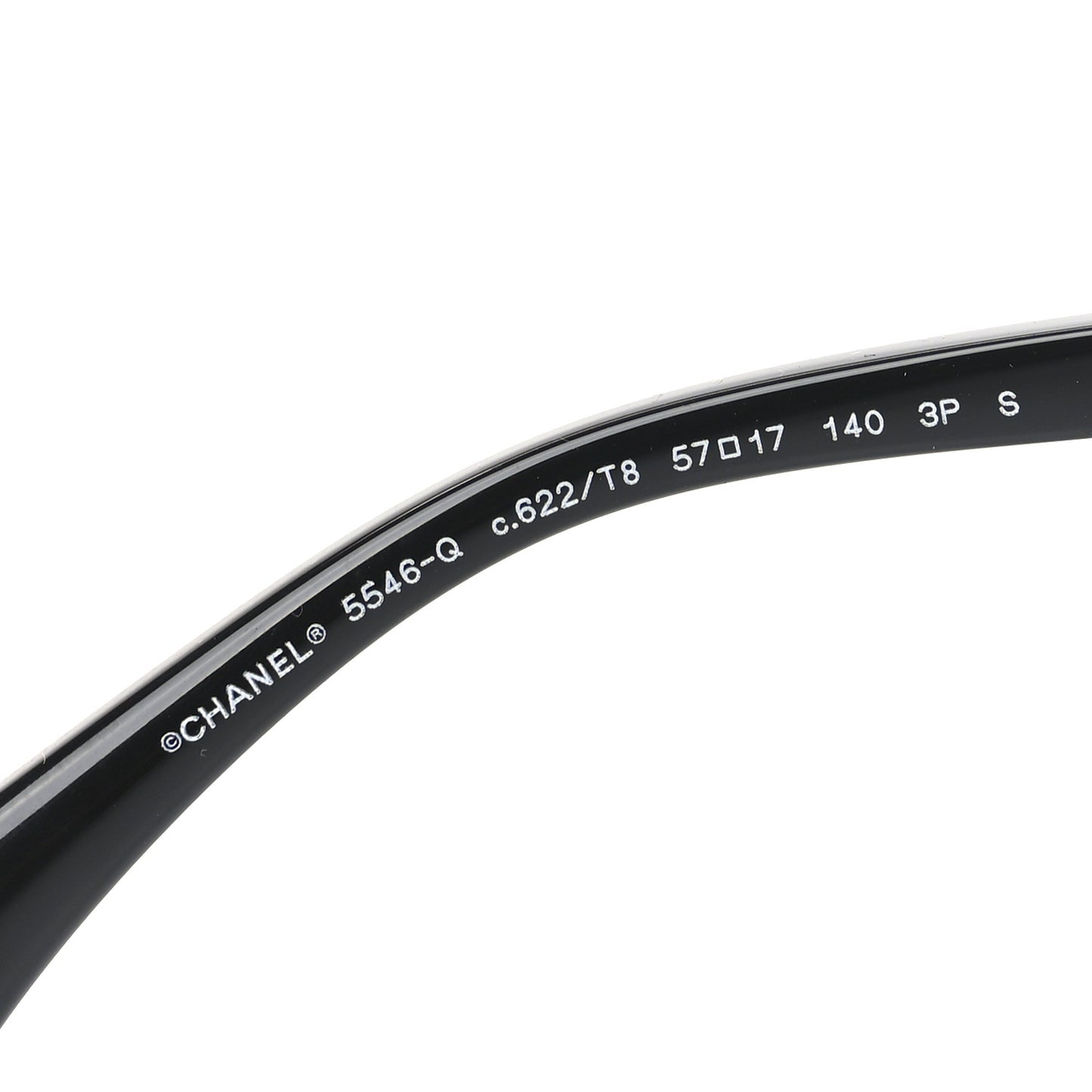 Acetate Calfskin Square Sunglasses 5546-Q Black