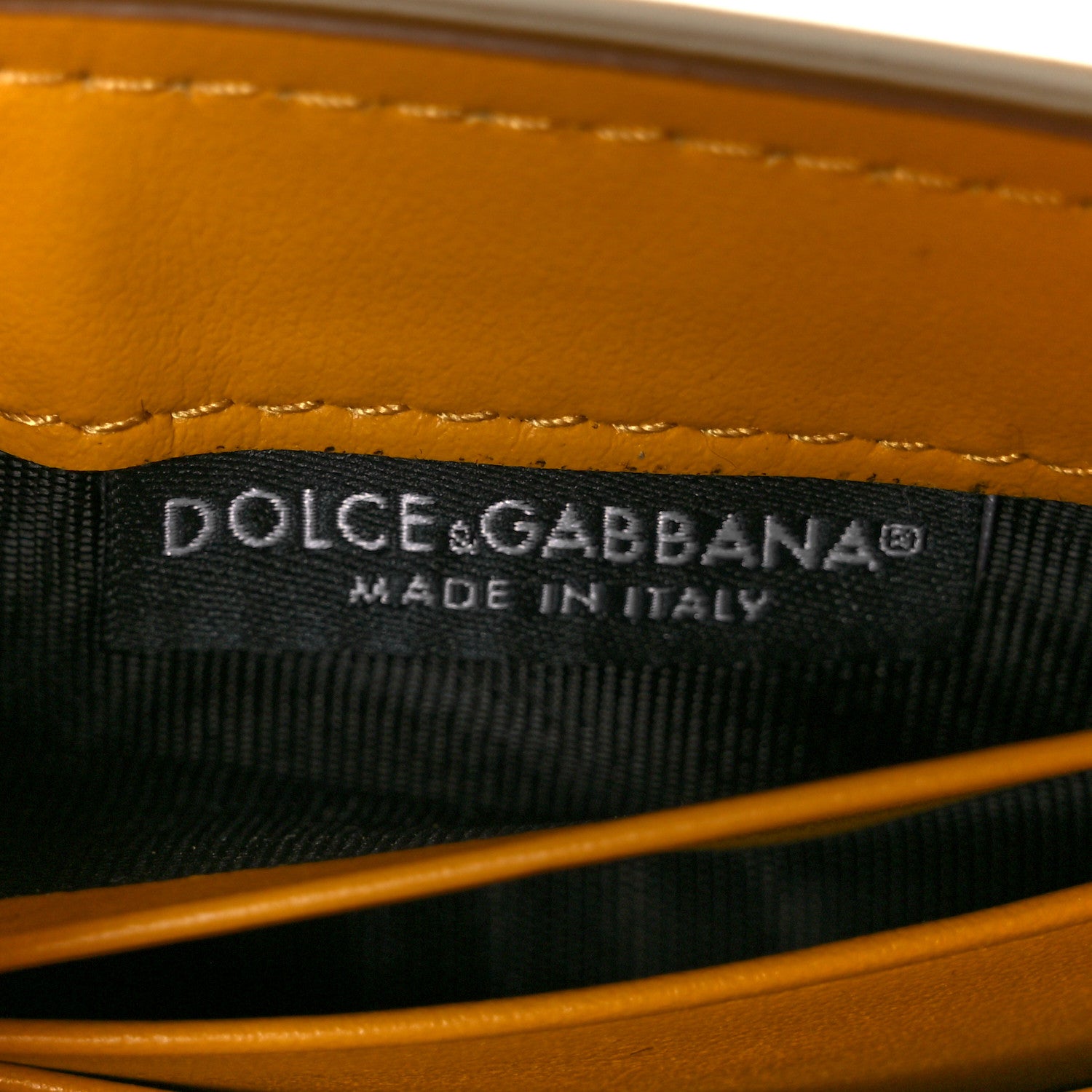 Dolce & Gabbana Smooth Calfskin Devotion Envelope Phone Bag Senape 7 of 10