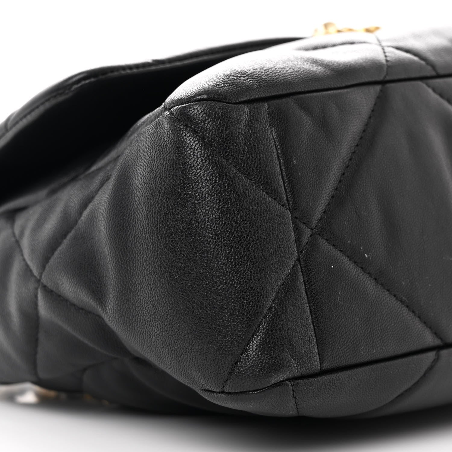 Chanel Goatskin Quilted Large Chanel 19 Flap Black 9 of 10