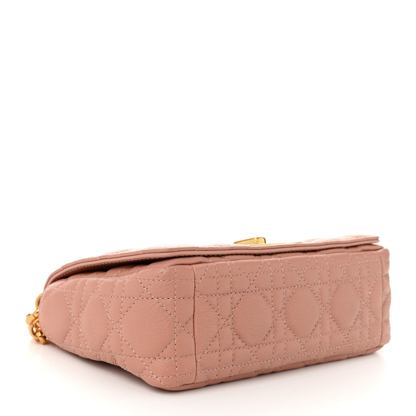 Grained Calfskin Cannage Small Caro Bag Rose De Vents