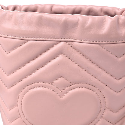 Gucci Calfskin Matelasse Mini GG Marmont 2.0 Bucket Bag Perfect Pink 11 of 11