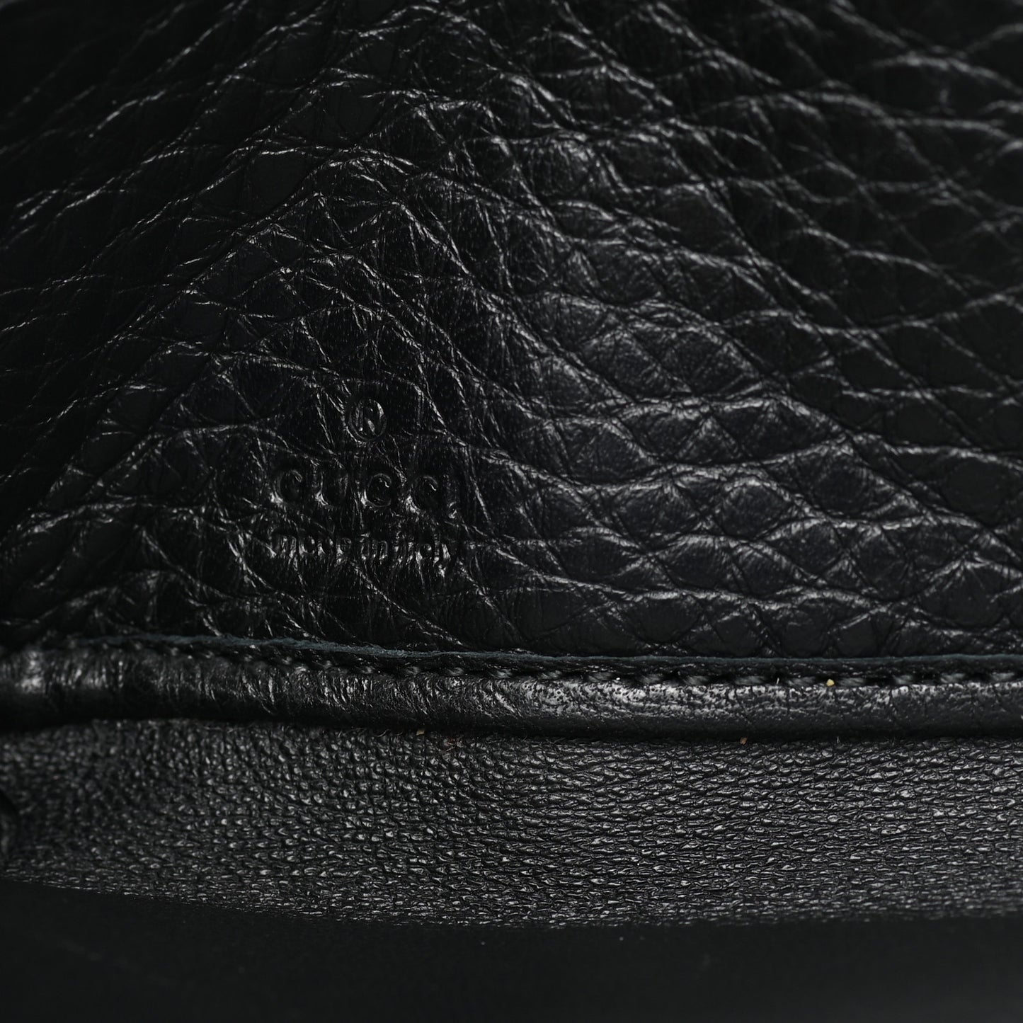 Pebbled Calfskin Soho Zip Around Wallet Black