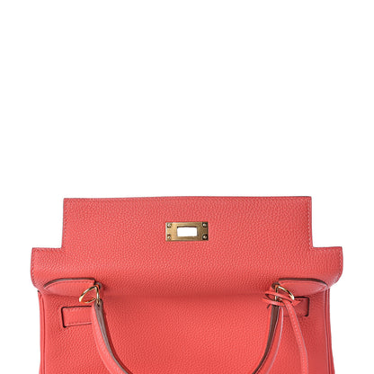 Hermes Togo Kelly Retourne 28 Rouge Pivoine 11 of 35