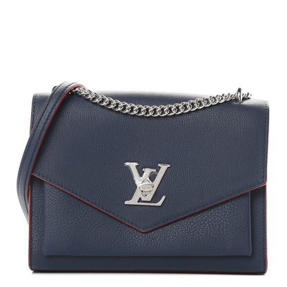 Louis Vuitton Soft Calfskin Mylockme Chain Bag BB Marine Rouge 1 of 11