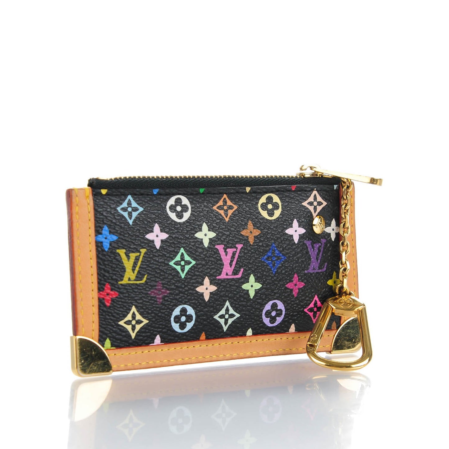 Monogram Multicolor Key Pouch Black