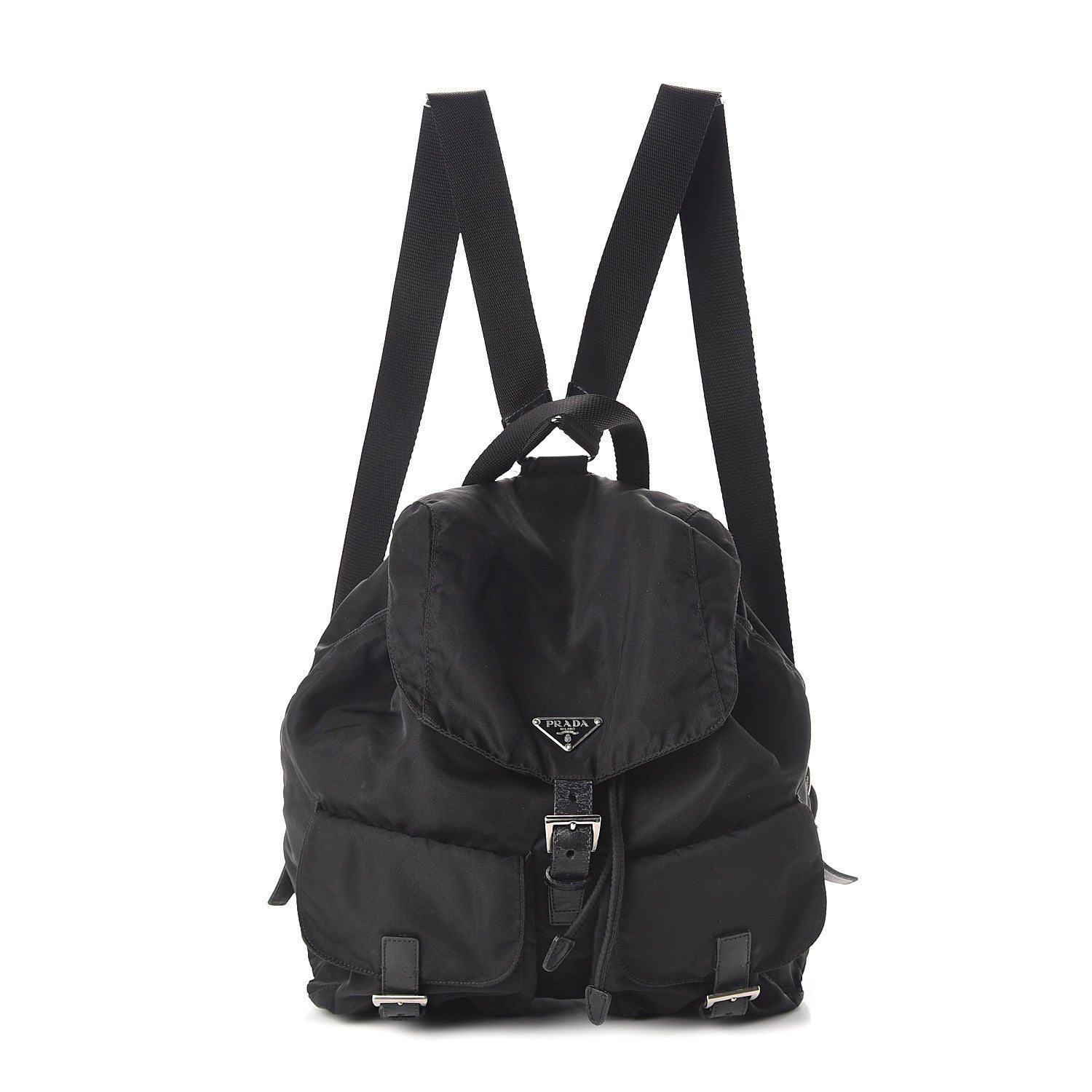 Prada Nylon Vela Medium Backpack Black 1 of 8