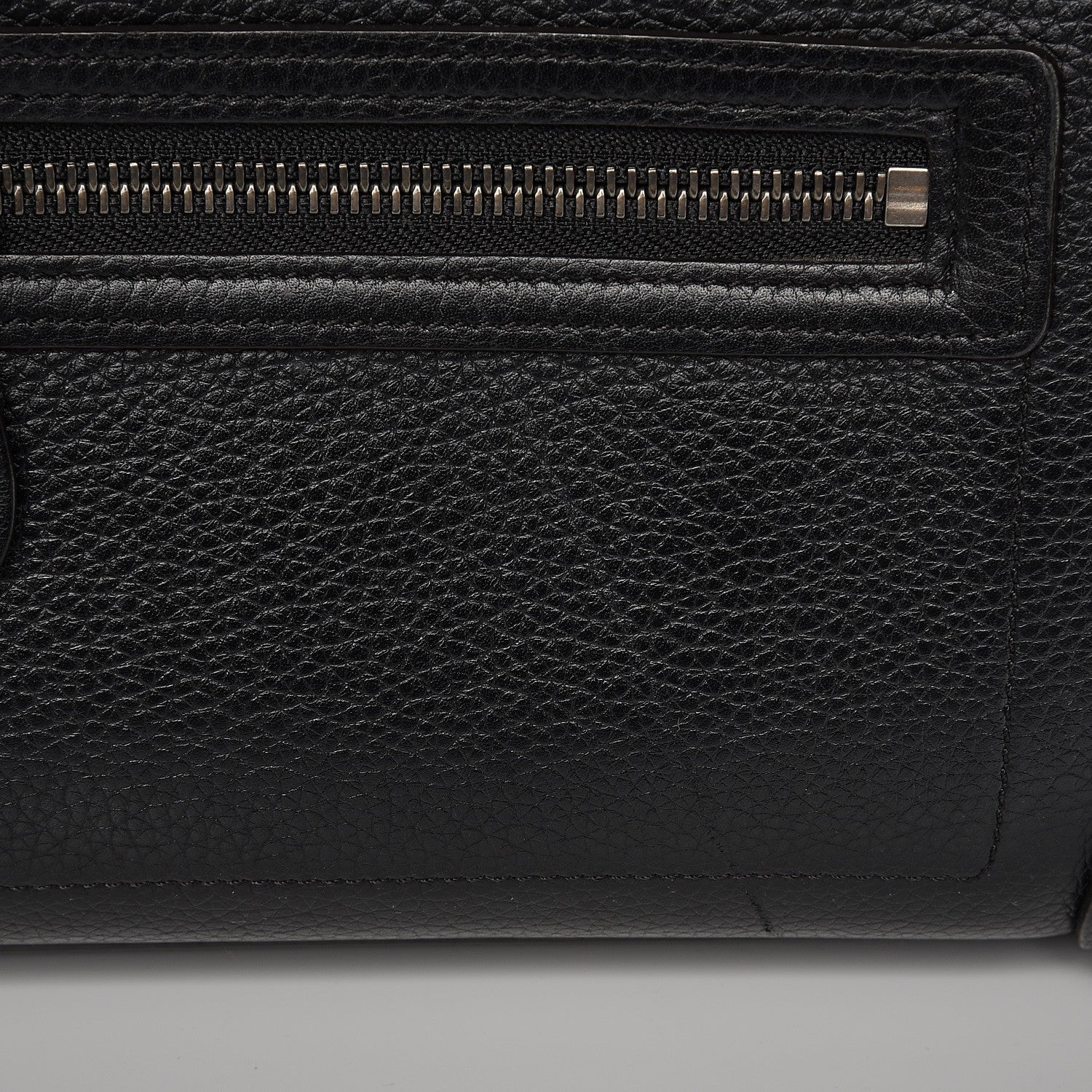 Celine Drummed Calfskin Micro Luggage Black 13 of 16