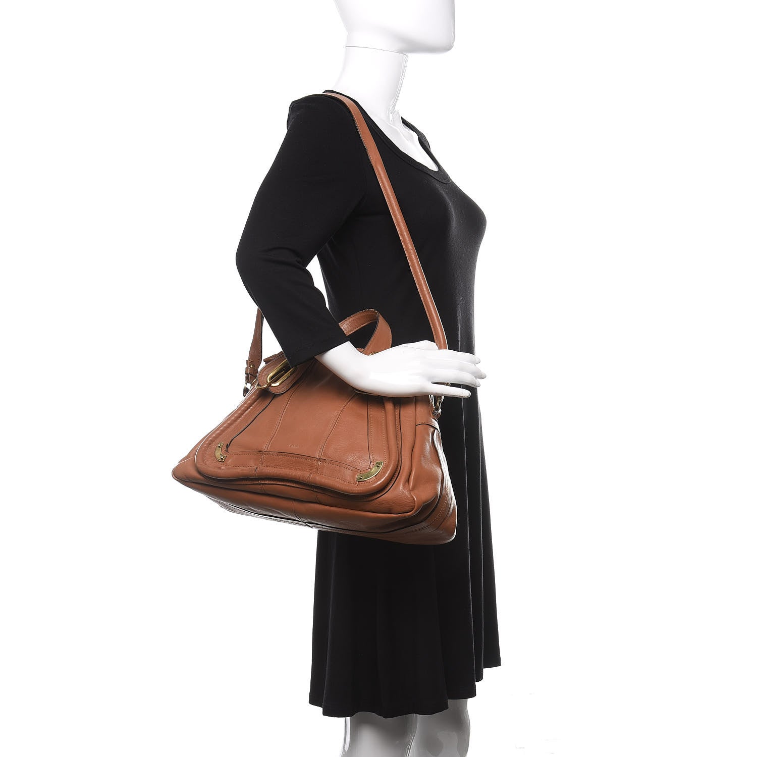 Chloe Calfskin Medium Paraty Speculoos Brown 2 of 17