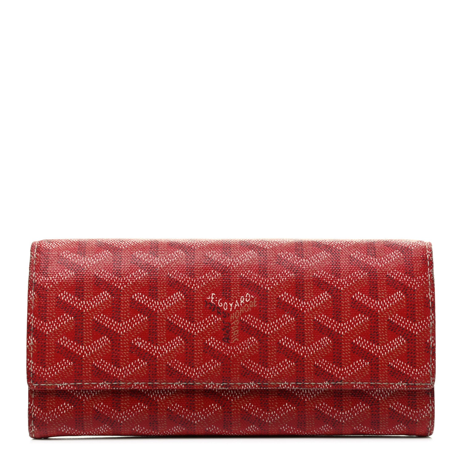 Goyard Goyardine Varenne Long Wallet Red 1 of 6