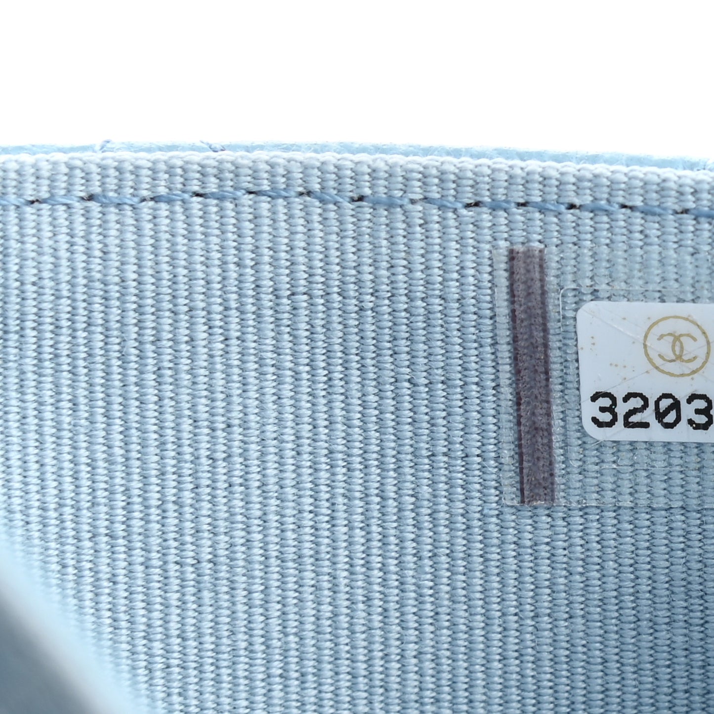 Caviar Quilted Flap Card Holder Wallet Light Blue