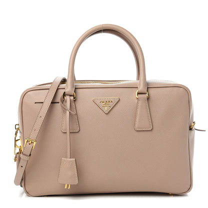 Prada Saffiano Lux Bauletto Cammeo 1 of 10