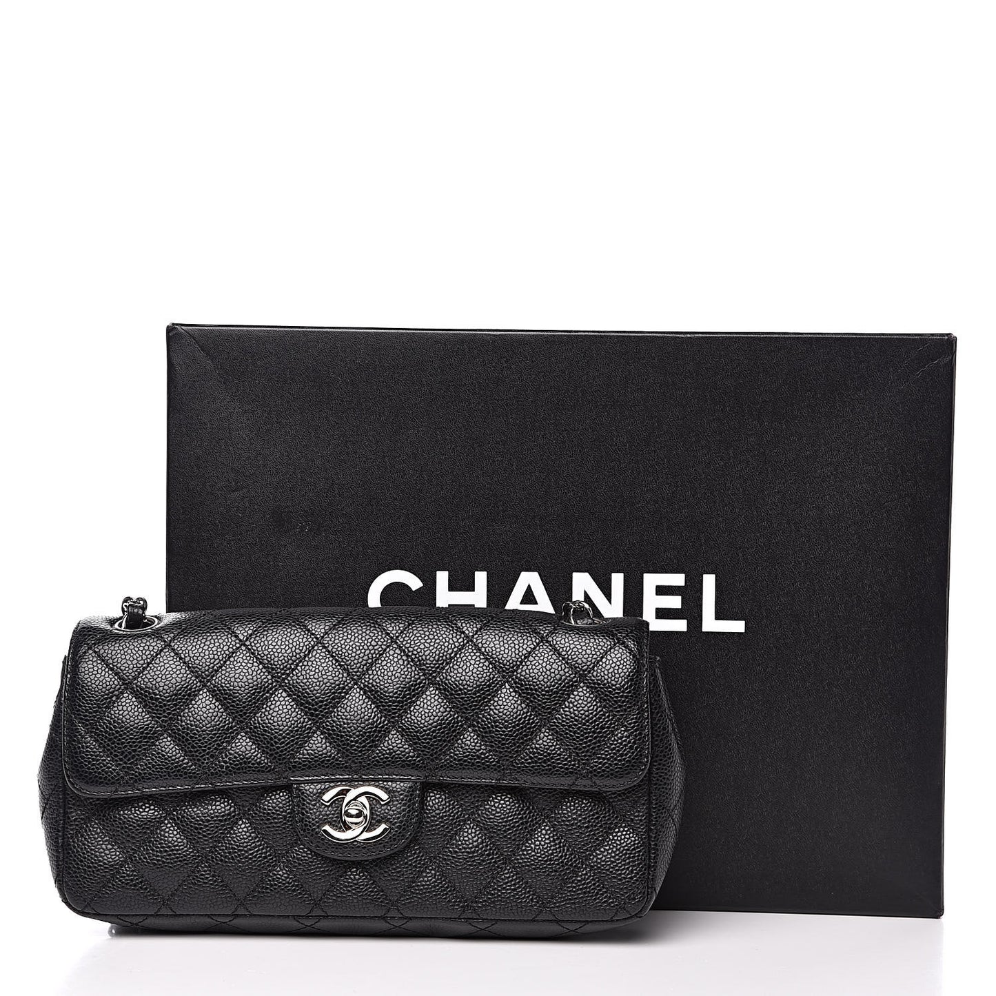 Caviar Quilted East West Flap Black
