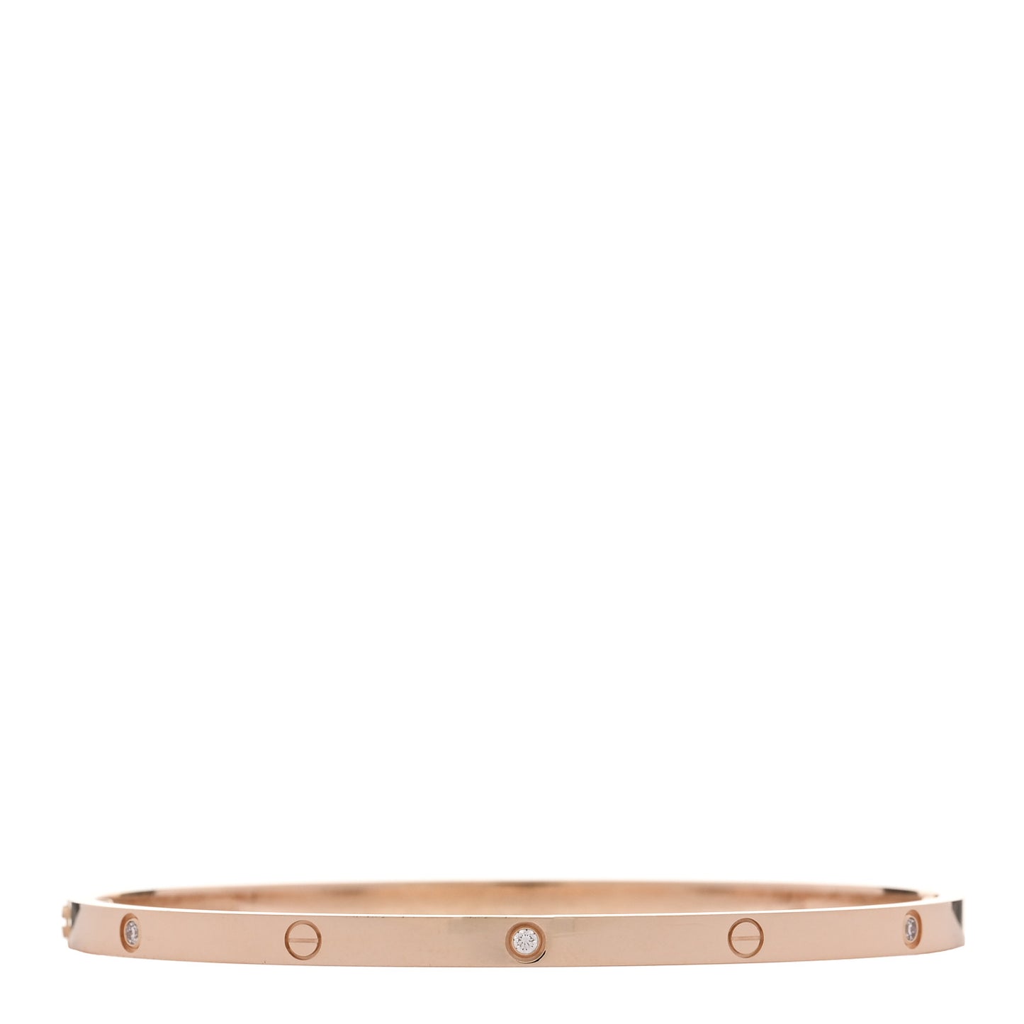 18K Pink Gold 6 Diamond Small LOVE Bracelet 19
