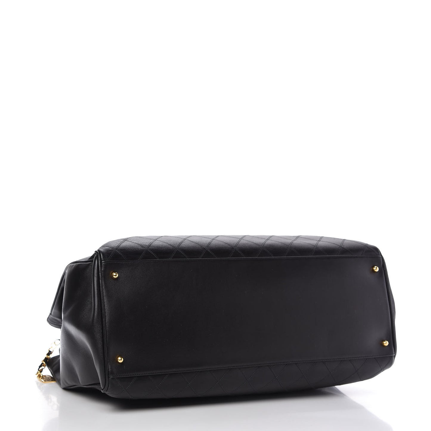 Calfskin Stitched XL Weekender Black