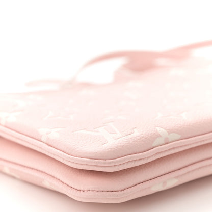 Louis Vuitton Empreinte Monogram Double Zip Pochette Rose 9 of 10