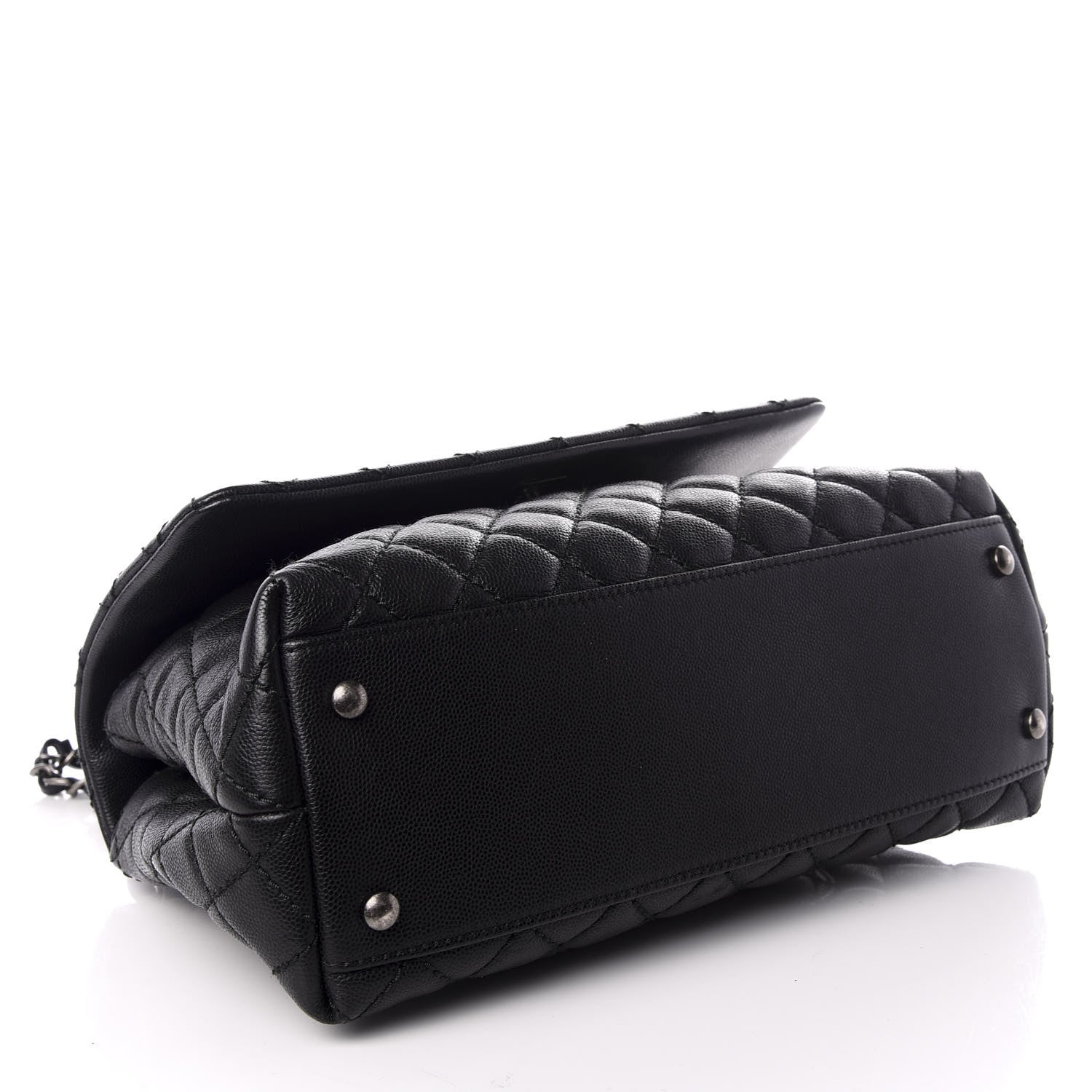 Chanel Caviar Quilted Small Coco Handle Flap Black 3 of 7