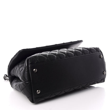 Chanel Caviar Quilted Small Coco Handle Flap Black 3 of 7