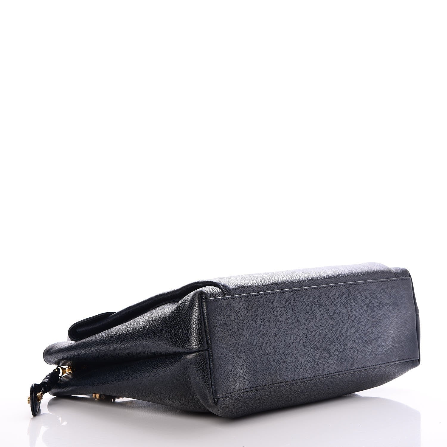 Chanel Caviar Flap Shoulder Bag Navy 4 of 8