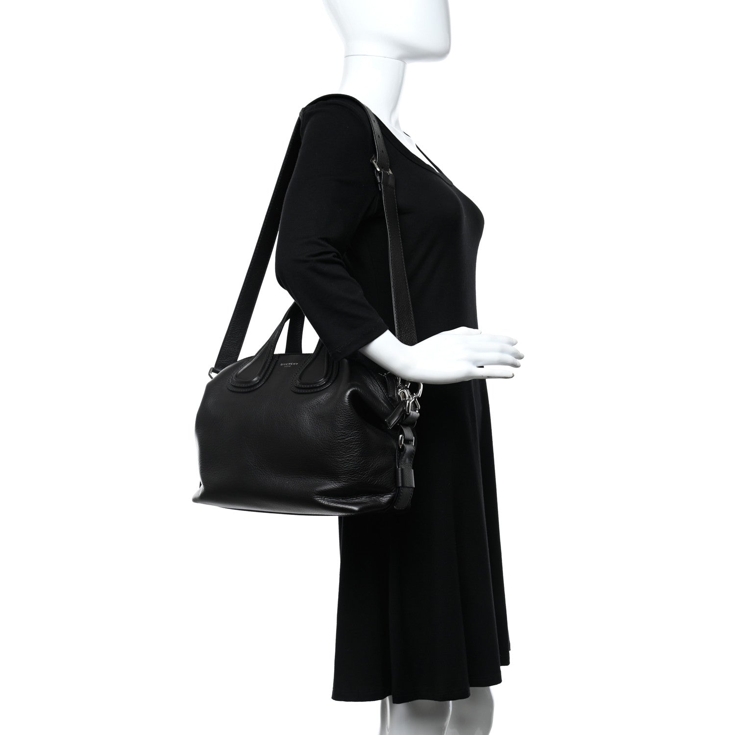 Givenchy Pebbled Calfskin Small Nightingale Black 2 of 21