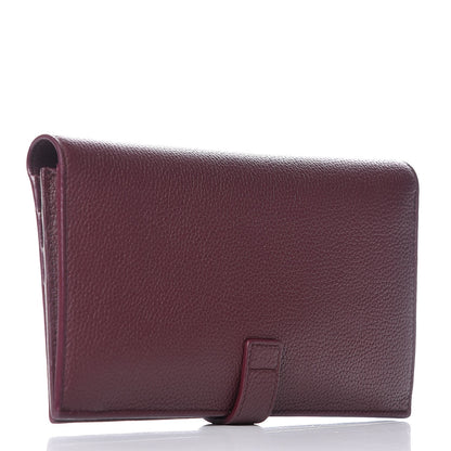 Saint Laurent Grained Calfskin Sac De Jour Souple Thin Wallet Rouge Legion 4 of 9