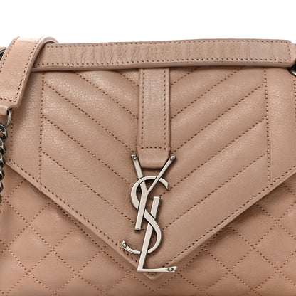 Saint Laurent Calfskin Tri-Quilt Monogram Medium College Bag Pink 8 of 10