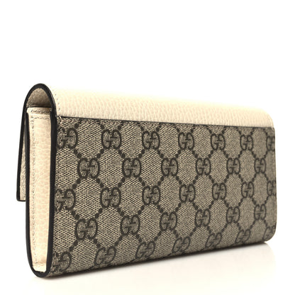 Gucci Dollar Calfskin GG Supreme Monogram GG Marmont Continental Wallet Mystic White Beige Ebony 3 of 8