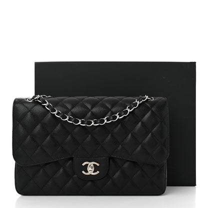 Chanel Caviar Quilted Jumbo Double Flap Black 11 of 11