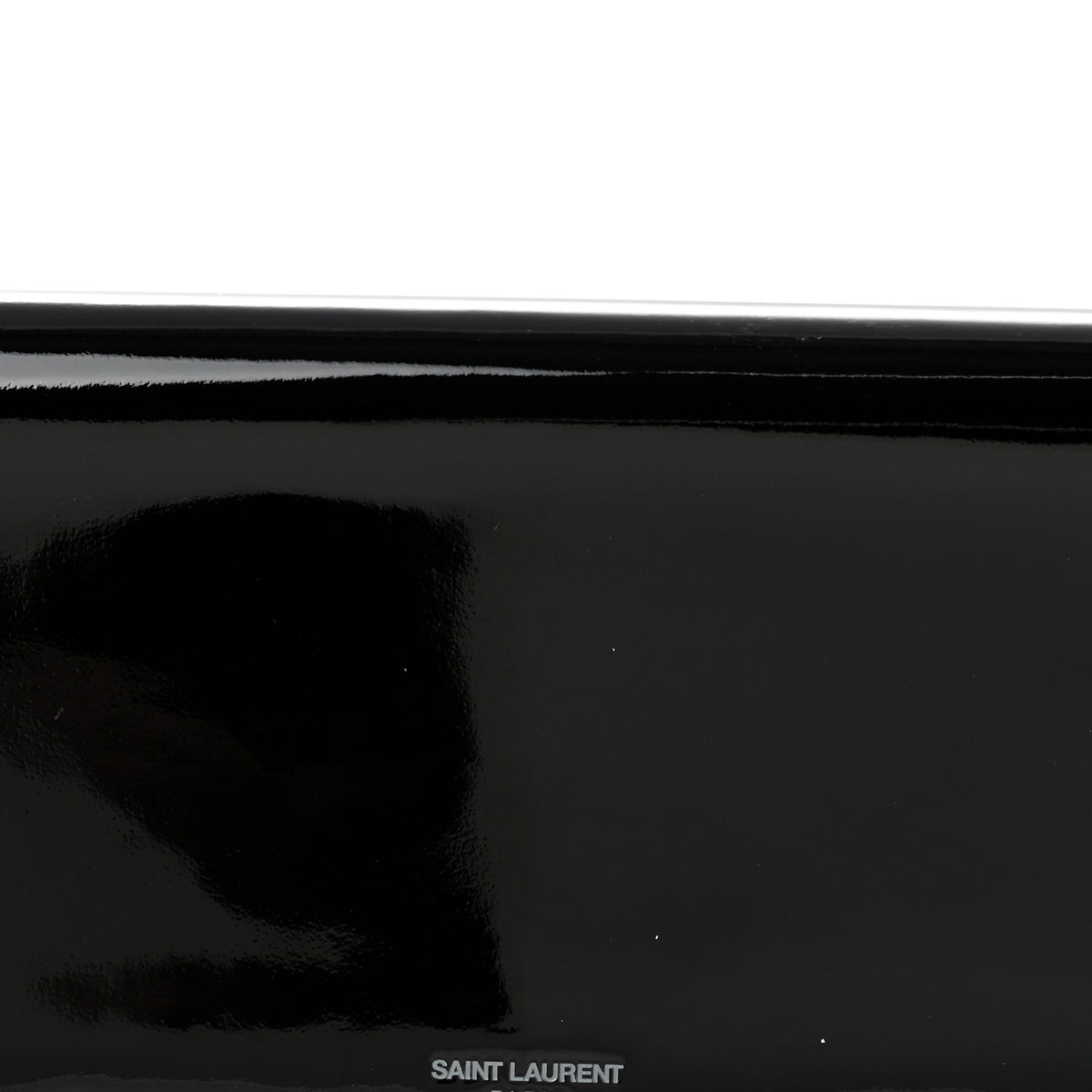 Patent Calfskin Clutch Black